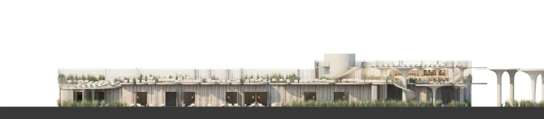 東向立面圖 Elevation 紐澤西州沙灘俱樂部 New Jersey Asbury Park／Rojkind Arquitectos＋Esrawe Studio
