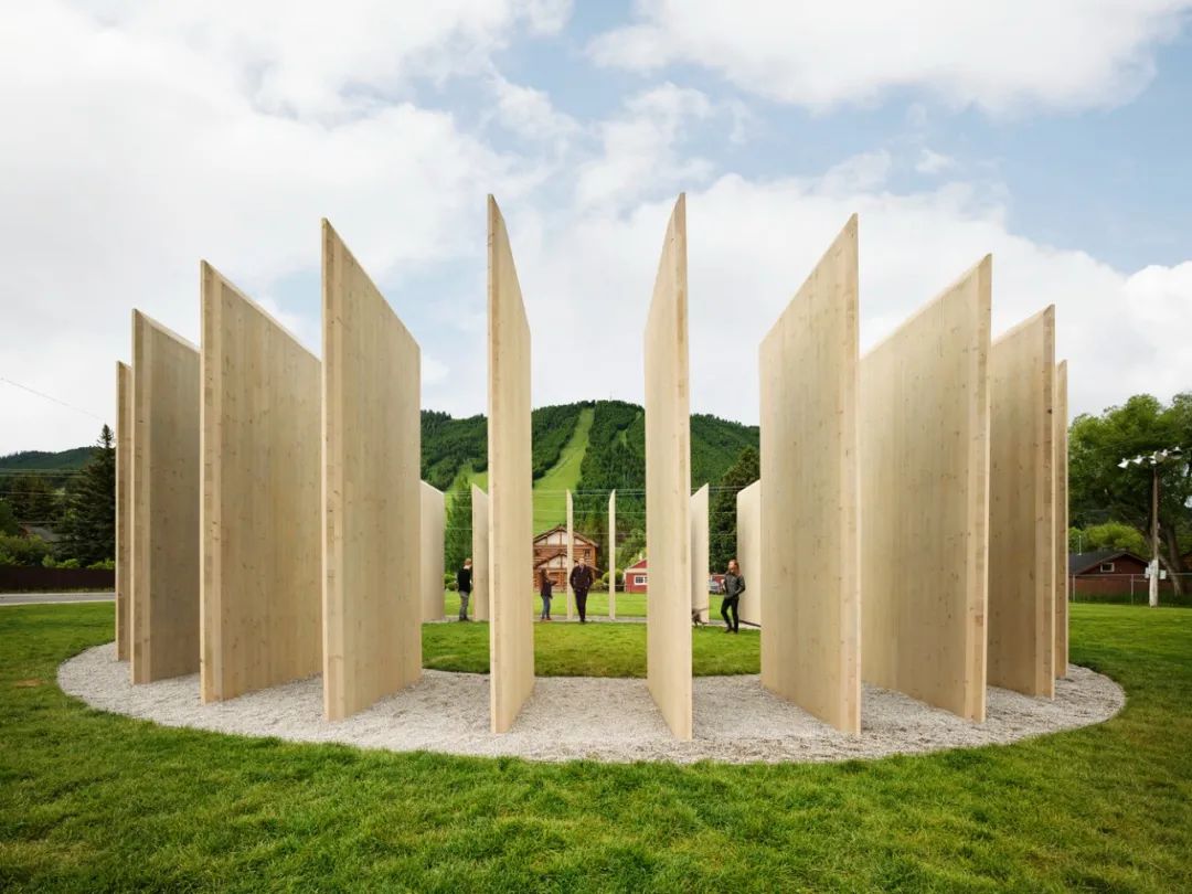 木構造公共藝術裝置藝術 Jackson Hole Public Art Installation Town Enclosure／CLB Architects