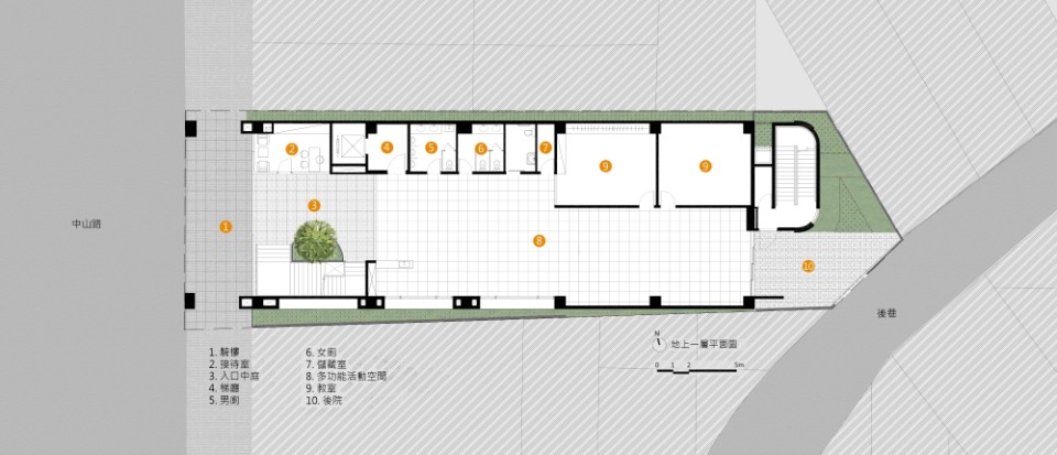 地上一樓平面圖 Plan Taiwan Church Architecture Design 台中教會 豐原行道會／張景堯聯合建築師事務所