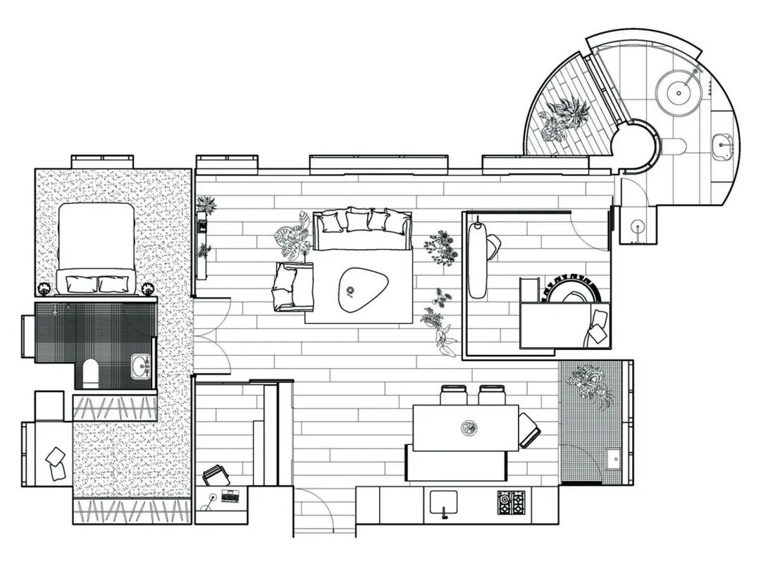平面圖 Louver公寓室內設計 taipei apartment interior design／PSW建築設計研究室