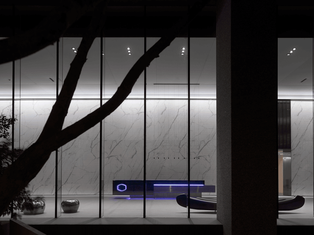 1樓大廳夜間景觀 訊凱國際Cooler Master Taipei office inteiror design 台北辦公室室內設計/DESFA GROUP