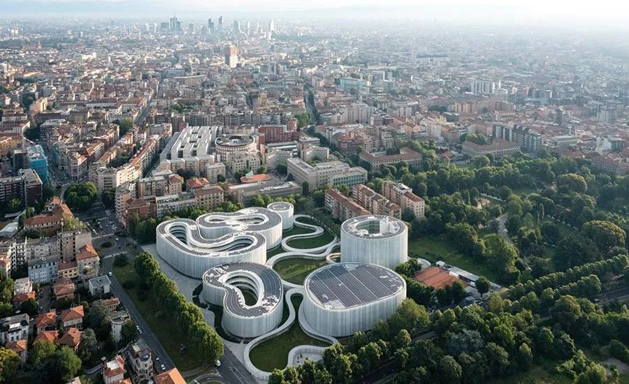 鳥瞰校園 aerial view Università Bocconi 米蘭博科尼大學新校區Bocconi University Campus Milan/SANAA