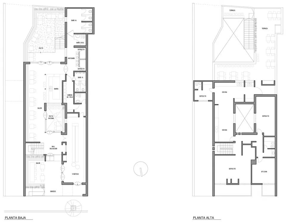 改造後平面圖 Plan©MURO Arquitectos 阿根廷酒吧室內設計 Argentina Levels Bar interior design/MURO Arquitectos