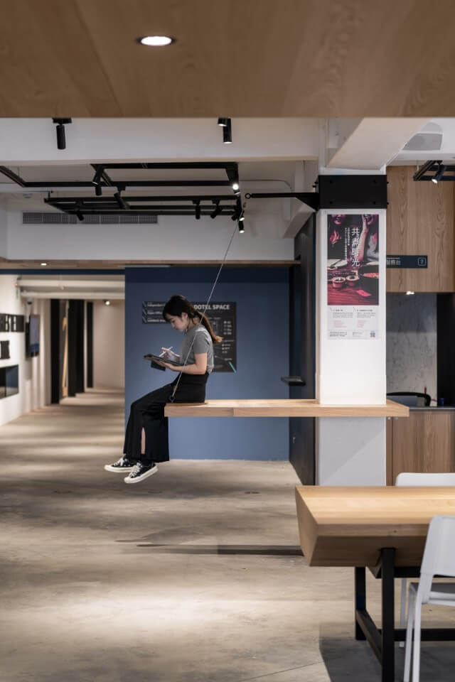 DOTEL 板橋共享辦公空間室內設計 Taipei Co-working space office interior design／元項設計 x StudioX4 乘四研究所
