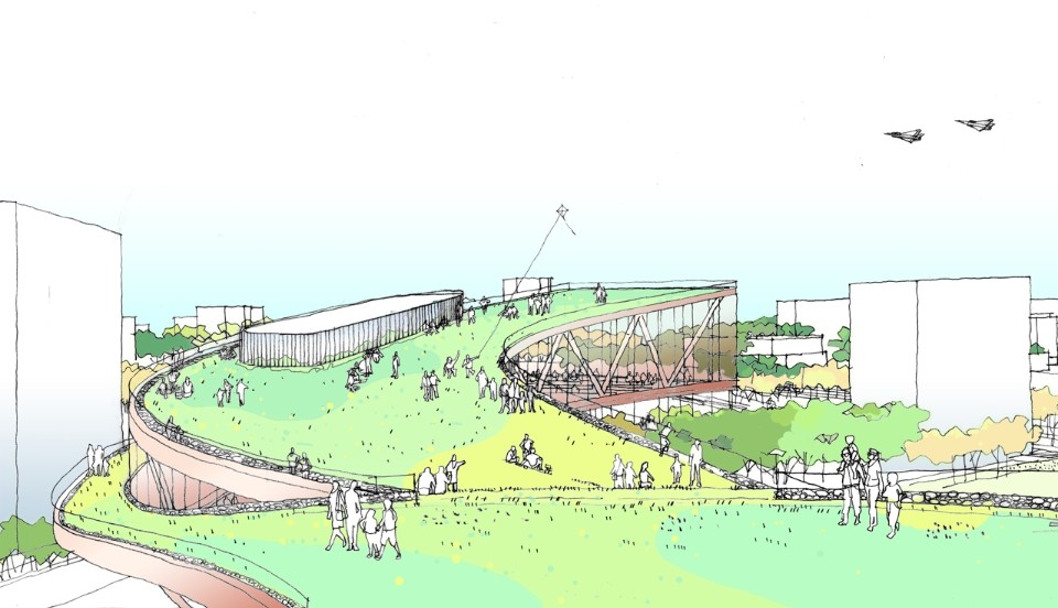 屋頂陽台 新竹市圖書館新總館競圖提案 Hsinchu Library Competition／JJPAN 潘冀聯合建築師事務所