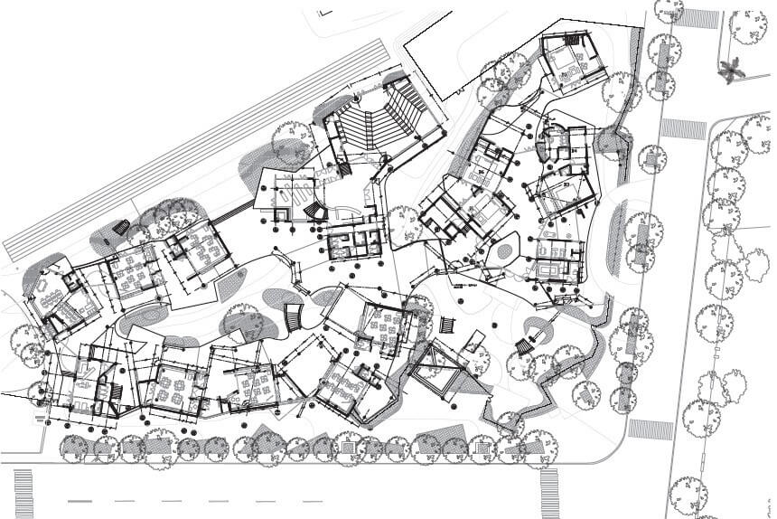 新竹市關埔國小一期一樓平面圖 Hsinchu Elemetary School／田中央聯合建築師事務所