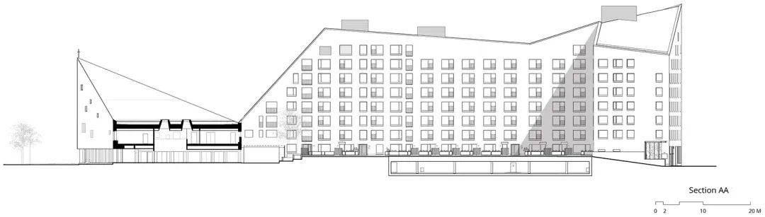 赫爾辛基教堂與集合住宅 Helsinki Tikkurila Church and Housing／OOPEAA