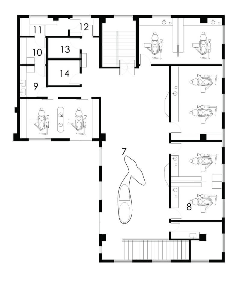 上海嘉定店平面圖 極橙兒童齒科/張朋千建築師