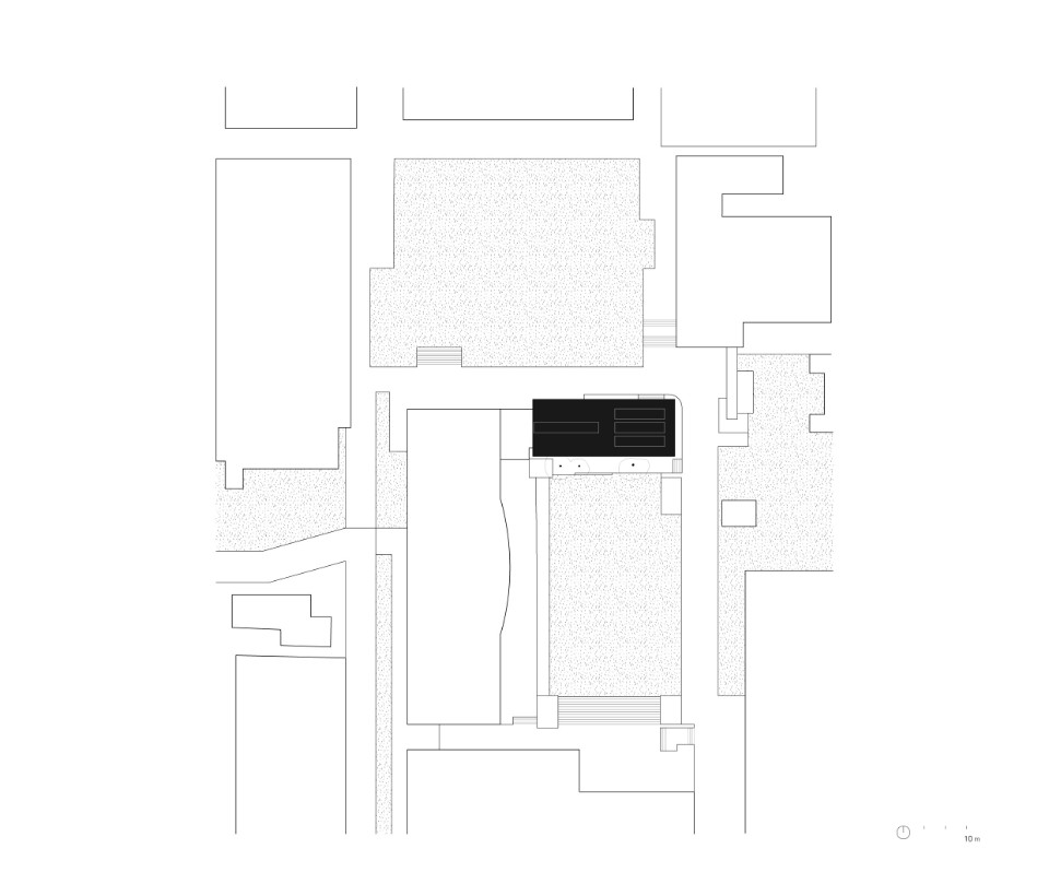 基地平面圖 實踐大學B棟建築改造／沈庭增