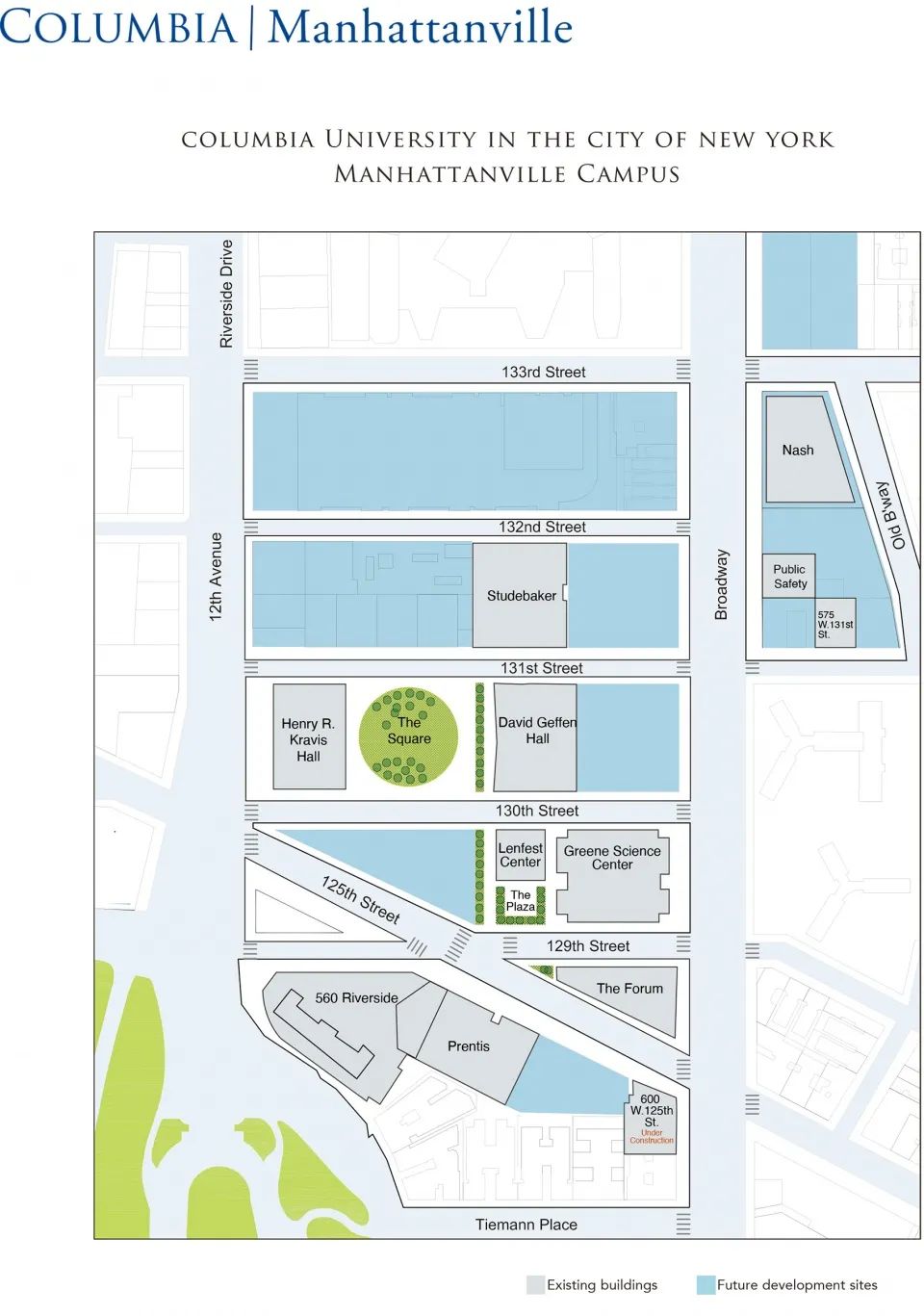 哥倫比亞大學商學院Manhattanville曼哈頓維爾校區平面圖