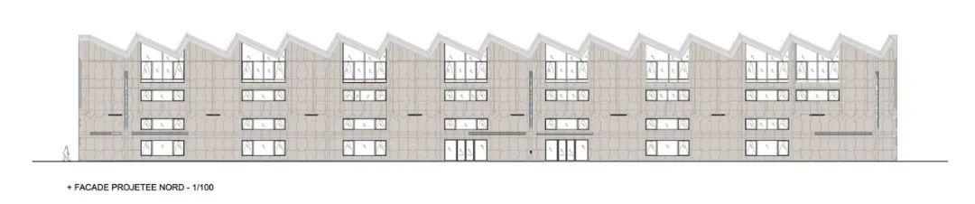 立面圖 Elevation 法國南特文化中心改造 Cultural Center Nantes, France Halle 6 EST/Avignon Architecte