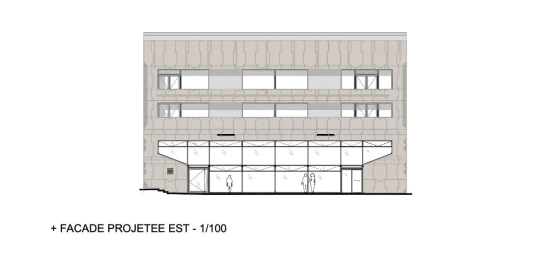 立面圖 Elevation 法國南特文化中心改造 Cultural Center Nantes, France Halle 6 EST／Avignon Architecte
