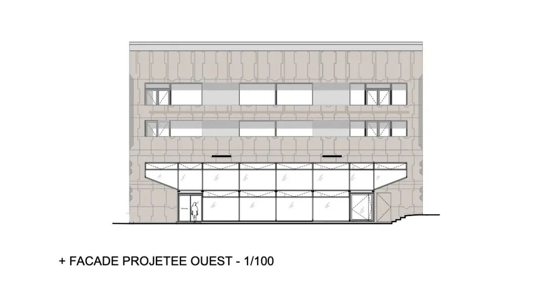 立面圖 Elevation 法國南特文化中心改造 Cultural Center Nantes, France Halle 6 EST/Avignon Architecte