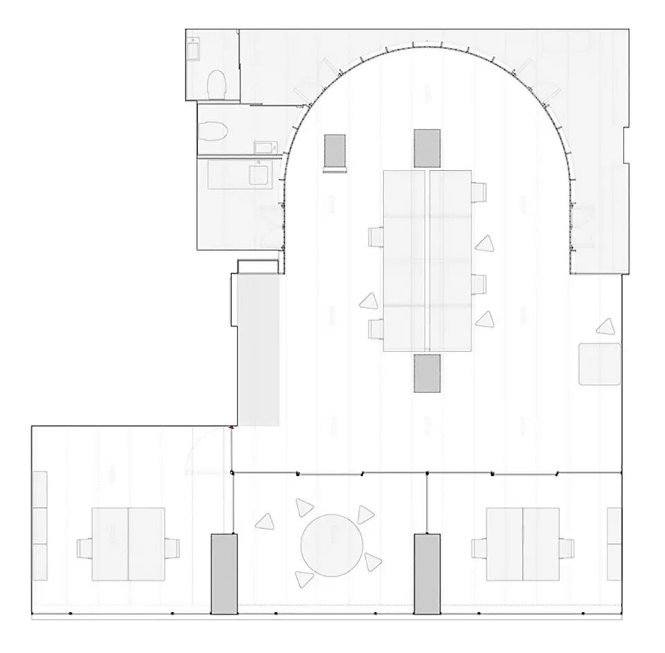平面圖 Plan lisbon office interior design 里斯本辦公室室內設計D-A Studio／Domitianus-Arquitetura
