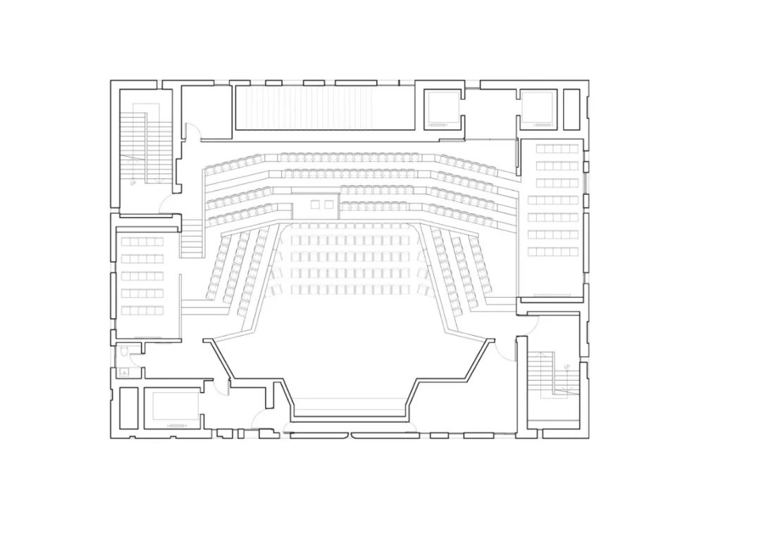 五樓平面圖 Plan 淡江教會文教中心Tamkang Church Culture and Education Center／Behet Bondzio Lin Architekten林友寒+清水建築工坊+十彥建築師事務所