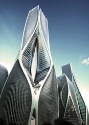 Zaha Hadid Architects，北京商業中心Cluster Tower超級中庭，2012年／Zaha Hadid Architects 提供