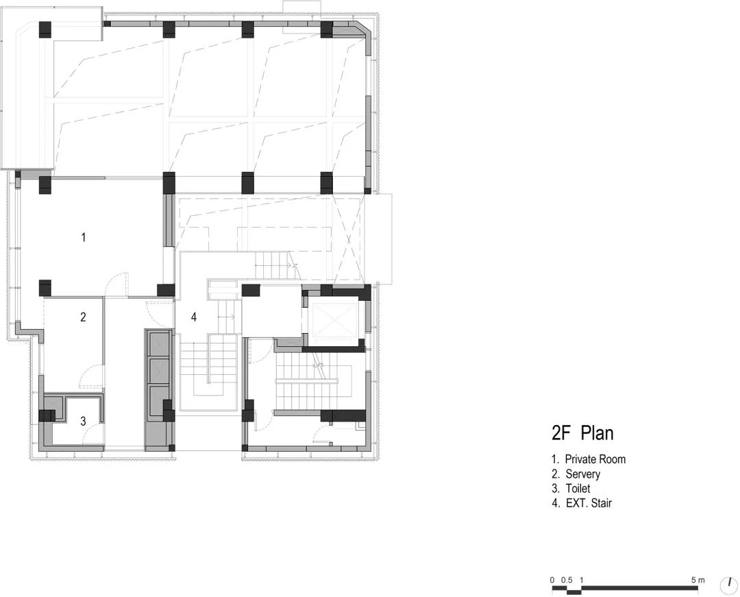 二樓平面圖 Plan 深圳南頭古城有熊酒店 Shenzhen Hotel/如恩設計研究室