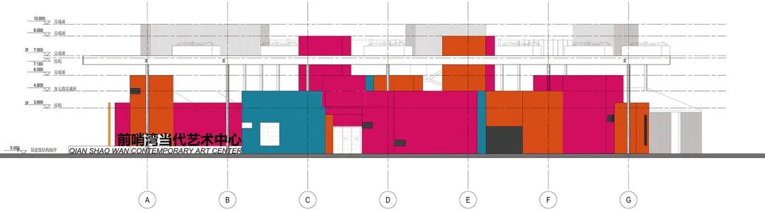 立面圖 Elevation 上海市崇明島前哨灣當代藝術中心/本義建築