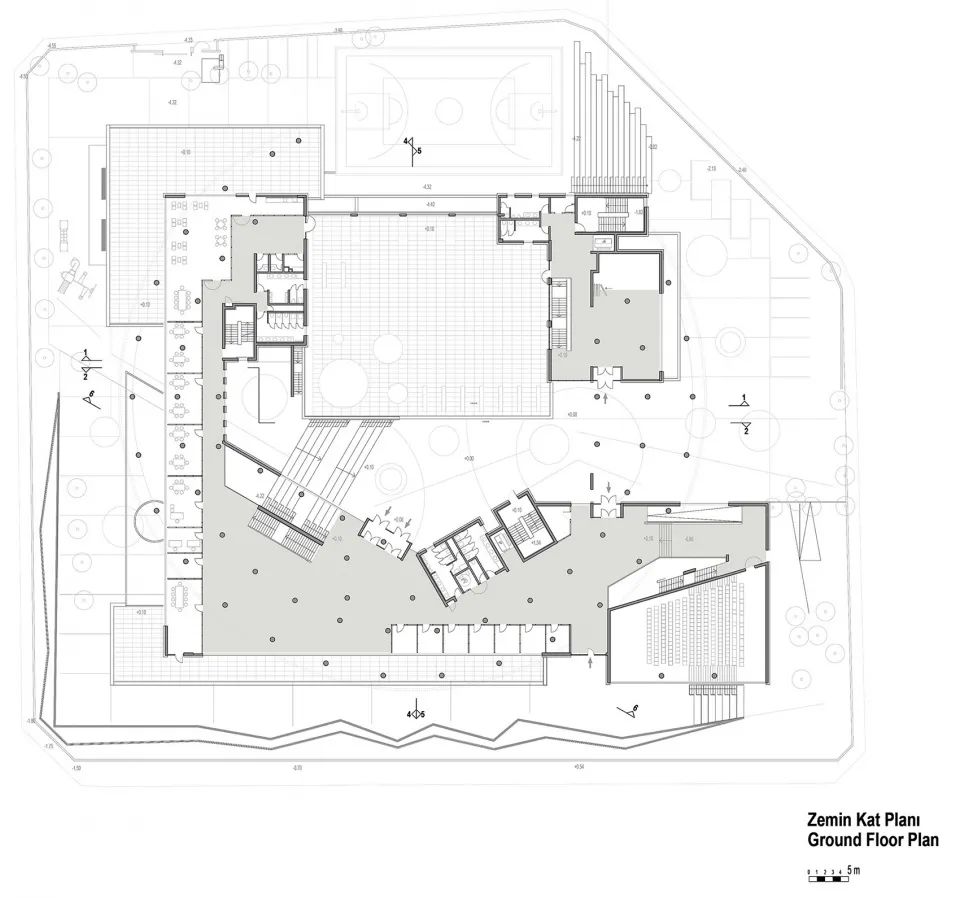 一樓平面圖 Plan Istanbul Akşemsettin Primary School 伊斯坦堡Akşemsettin小學／Uygur Architects
