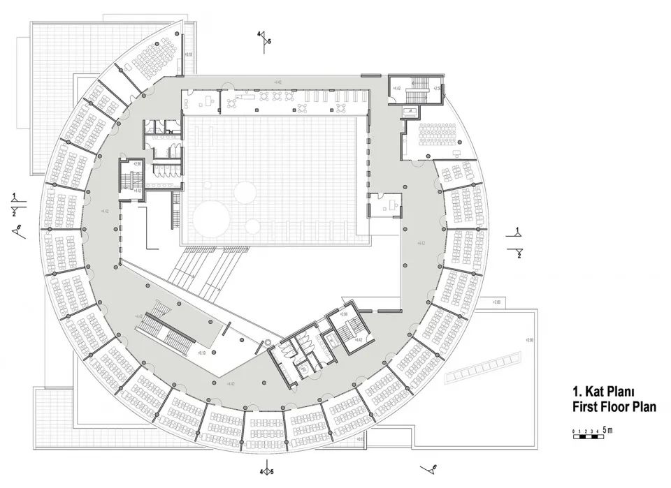 二樓平面圖 Plan Istanbul Akşemsettin Primary School 伊斯坦堡Akşemsettin小學／Uygur Architects