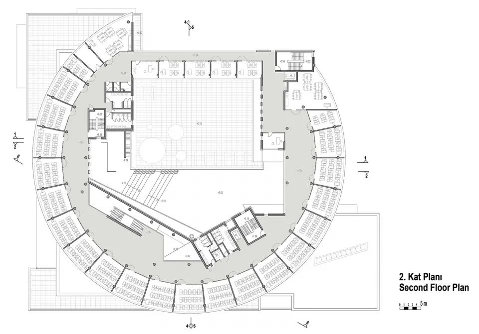 三樓平面圖 Plan Istanbul Akşemsettin Primary School 伊斯坦堡Akşemsettin小學／Uygur Architects