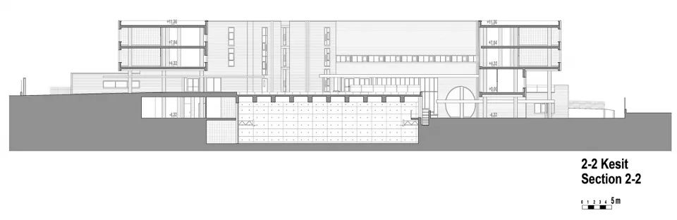 剖面圖 Section Istanbul Akşemsettin Primary School 伊斯坦堡Akşemsettin小學／Uygur Architects