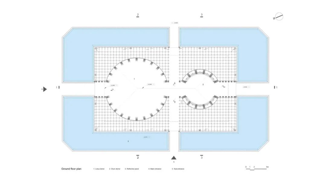 地面層平面圖 Plan 富國島大世界歡迎中心Vinpearl 越南建築 竹構造 Vietnam Bamboo Structure/VTN Architects 武重義建築事務所