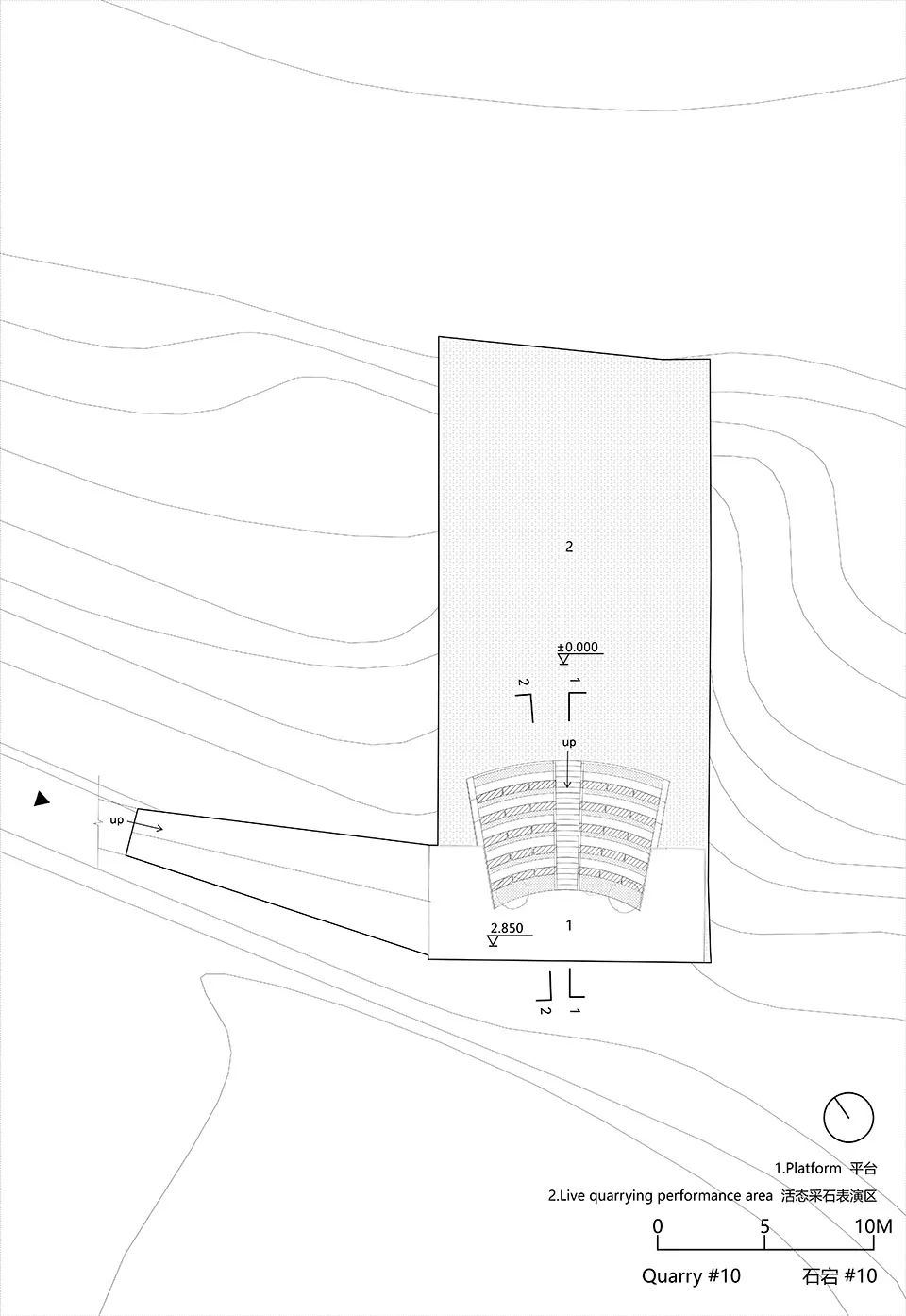 10號石宕平面圖 Plan 浙江縉雲石宕／徐甜甜 DnA 建築師事務所