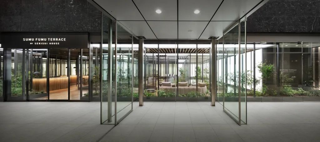 外觀,日本最大住宅建商積水房屋(Sekisui House Ltd)設計的接待會館「Sumu Fumu Terrace」室內設計/Nendo佐藤大