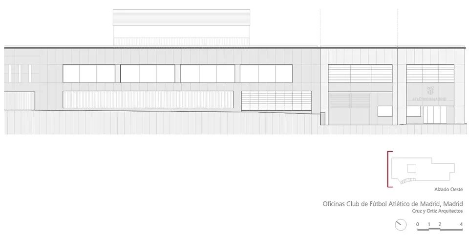 西向立面圖 Elevation ©Cruz y Ortiz Architects