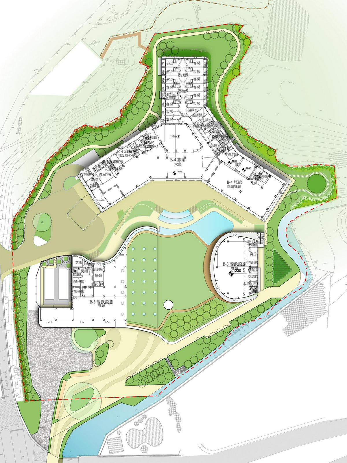 全區配置圖 滬尾藝文休閒園區／九典聯合建築師事務所