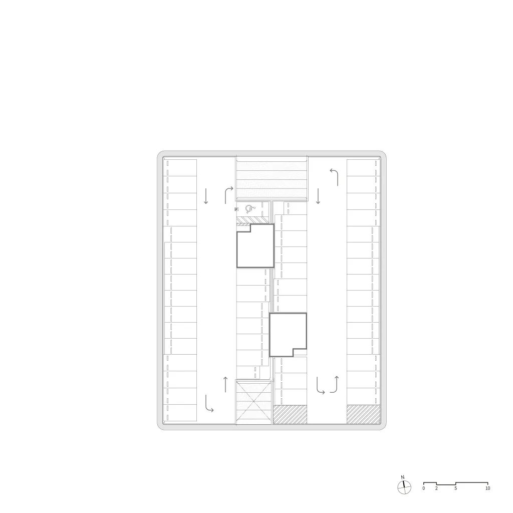平面圖 Plan 韓國京畿道立體停車場PYTK/Urban Ark Architects