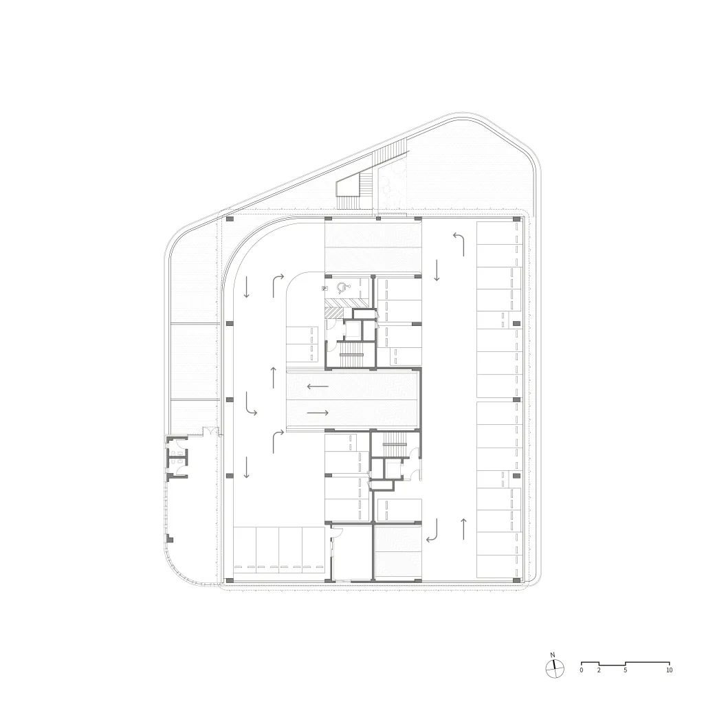 平面圖 Plan 韓國京畿道立體停車場PYTK／Urban Ark Architects