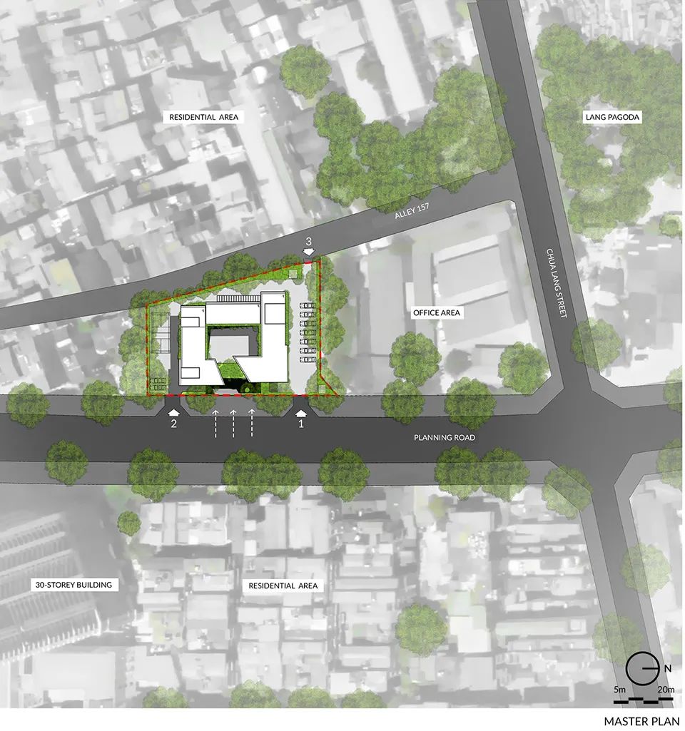 全區配置圖 越南高等數學研究所／1+1>2 Architects