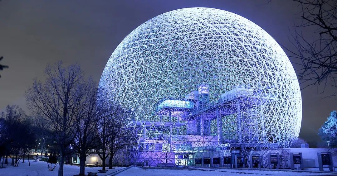 Biosphere, Montreal, Canada. Geodesic dome designed by Buckminster Fuller, to be the pavilion of the United States for the Expo 67. Photo © Pinkcandy