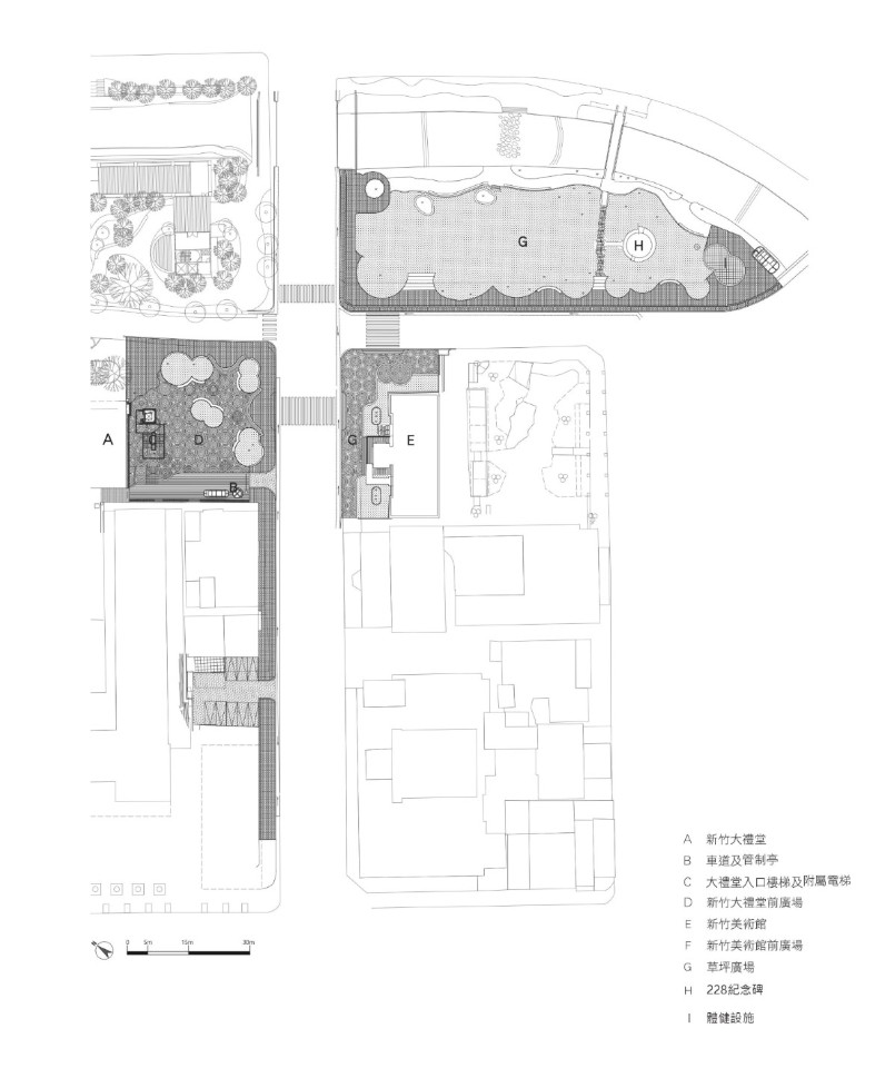 新竹幸福廣場配置平面圖／嶼山工房 林聖峰