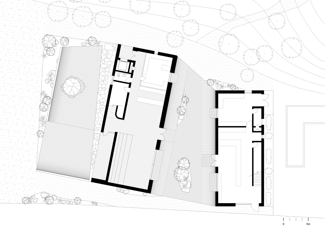 平面圖 Plan 韓國泰瑞咖啡館Café Teri (카페태리, 봉이호떡)／NAMELESS Architecture