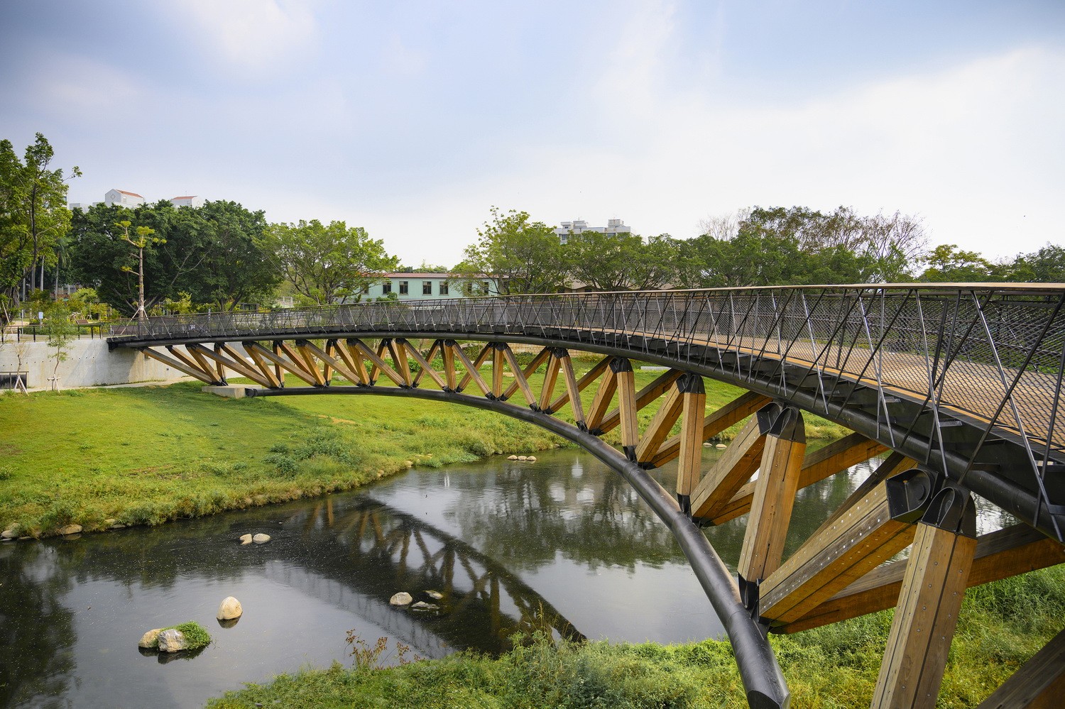 台南竹溪月見橋 人行步橋／張懷文 HWCA 文滙建築師事務所