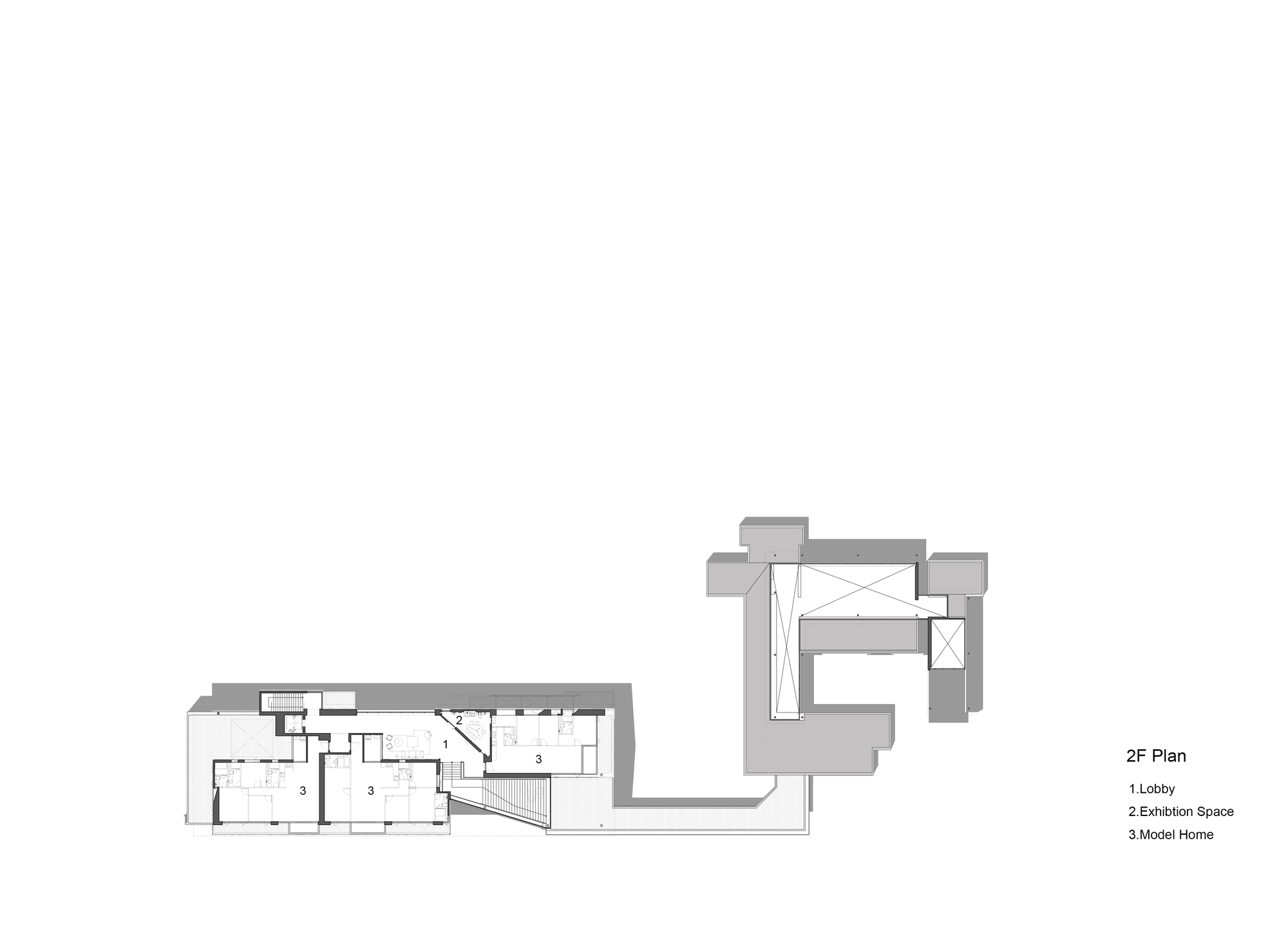 2F平面圖 元利森活莊園接待會館接待中心室內設計／中怡設計 CYS.ASDO