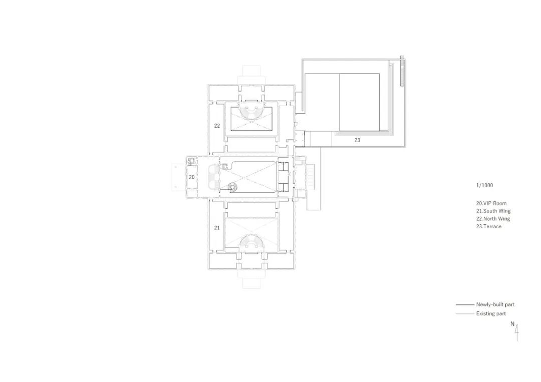 2F平面圖 Plan 京都市京瓷美術館／青木淳建築計畫事務所＋西澤徹夫建築事務所