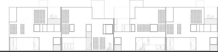 立面圖 Elevation 墨西哥住宅社區Pensamientos Residencial／Espacio 18 Arquitectura