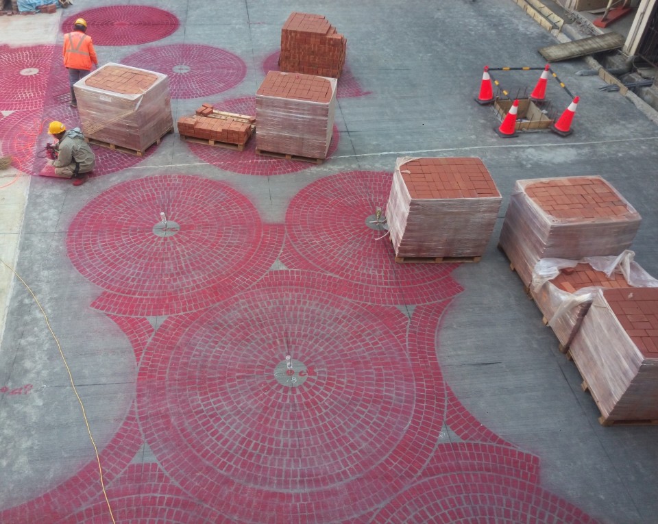 施工前放樣 新竹幸福廣場／嶼山工房 林聖峰