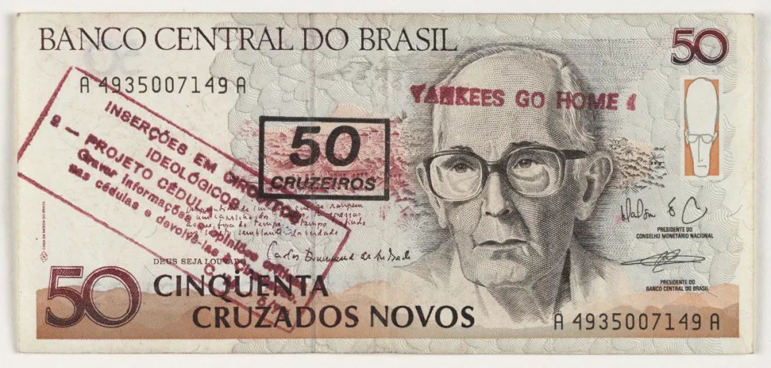 Cildo Meireles. Insertions into Ideological Circuits: Banknote Project. 1970 | MoMA