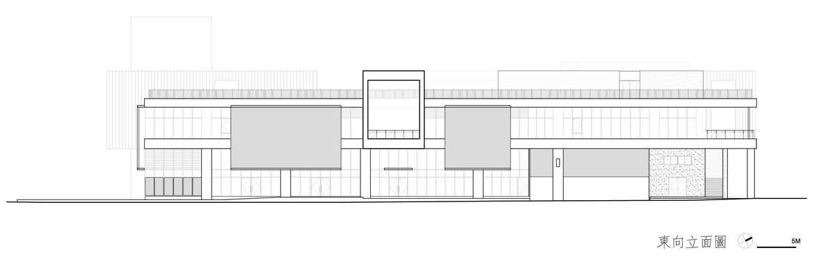 東向立面圖 E-square基隆東岸廣場/梁豫漳、蔡大仁、吳明杰 禾磊建築