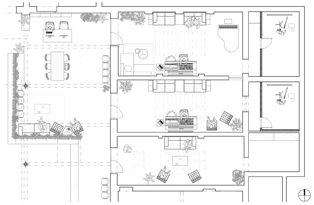 平面圖 Plan 捷克布拉格藝術家工作室 Prague Czech Kabelovna Studios/B² Architecture