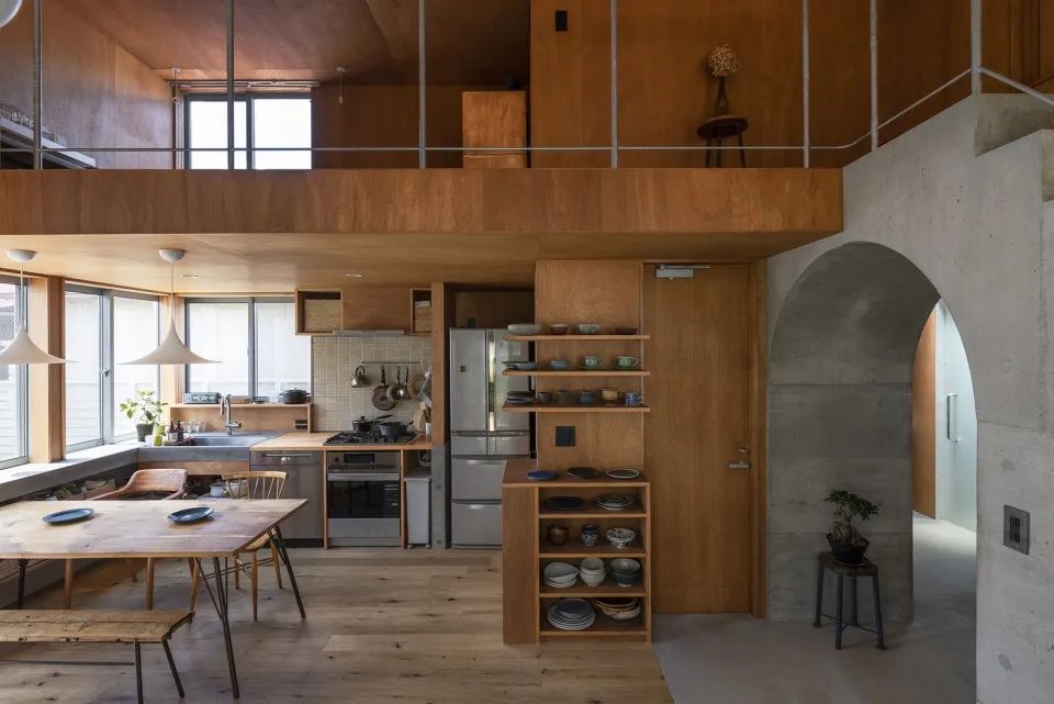 餐廳&廚房 日本東京都昭島住宅/Office m-sa