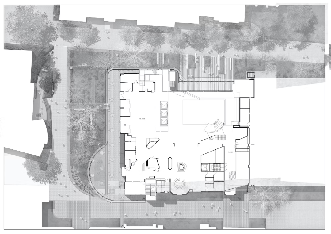 景觀平面圖 Plan 澳洲墨爾本大學 Australia University of Melbourne Arts West大樓景觀設計 landscape architecture design／OCULUS