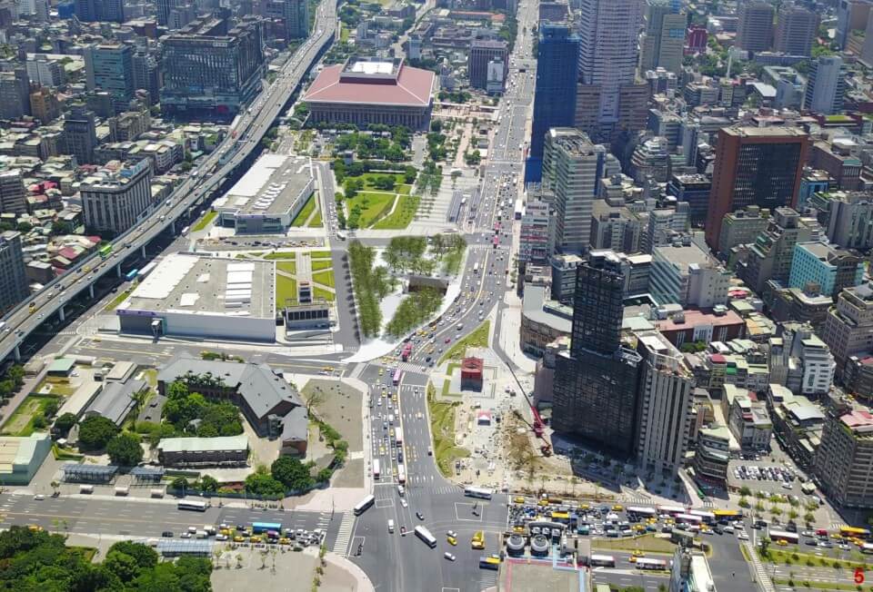 全區鳥瞰模擬圖,不含現有警察局 台北市西區門戶計畫,三井倉庫歷史建築景觀設計/吳書原 太研規劃設計