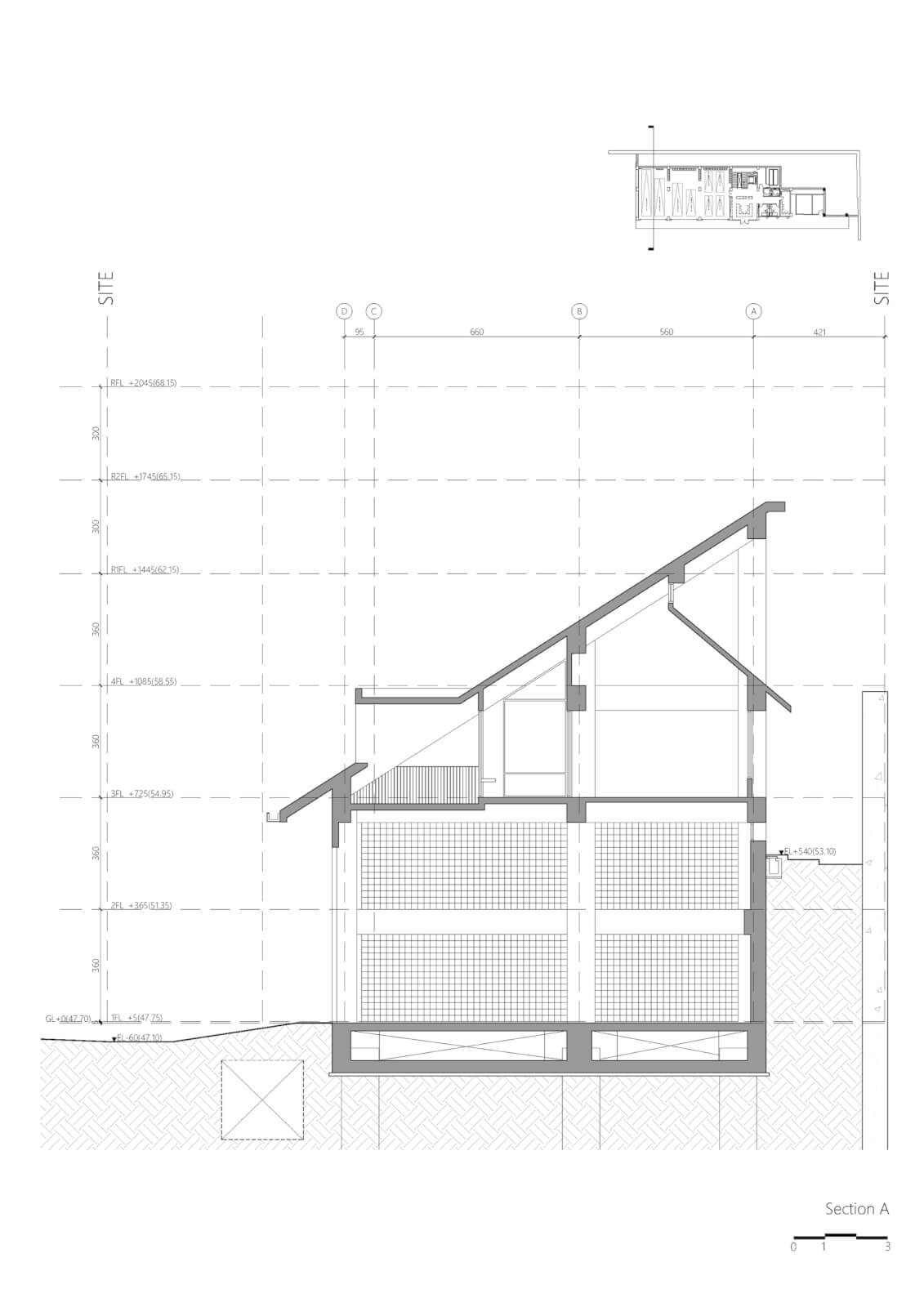 剖面圖Section 基隆市消防局暖暖分隊/十彥建築師事務所+張全智建築師事務所