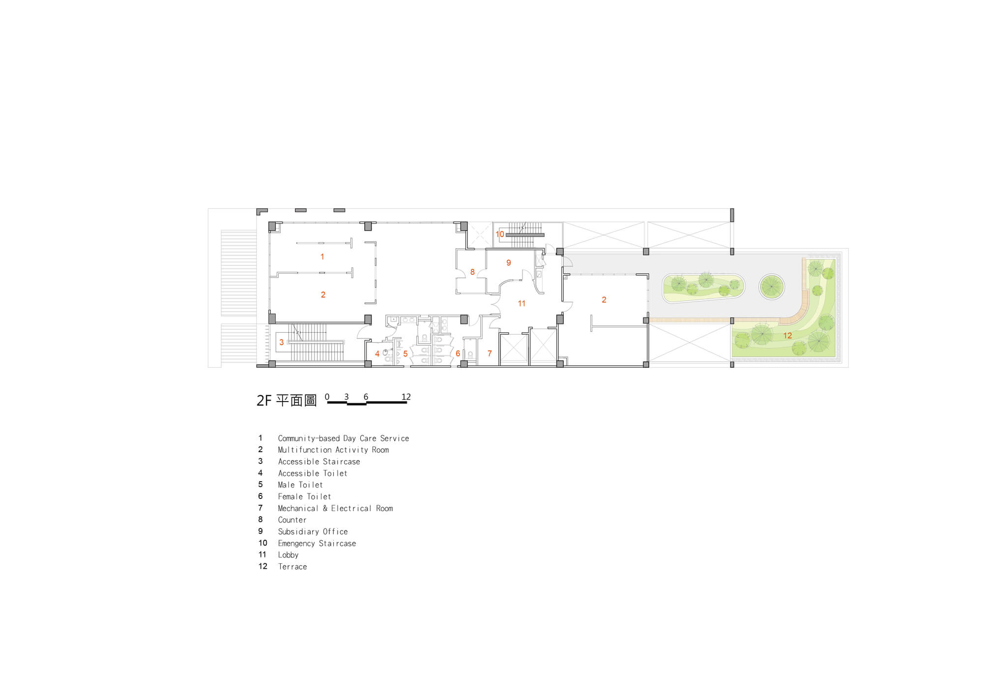 平面圖 雙連新莊社會福利中心／JJPAN 潘冀聯合建築師事務所